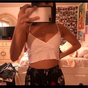 white brandy tank top